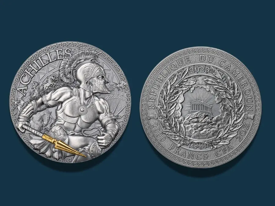 Nghệ thuật điêu khắc xu bạc Achilles