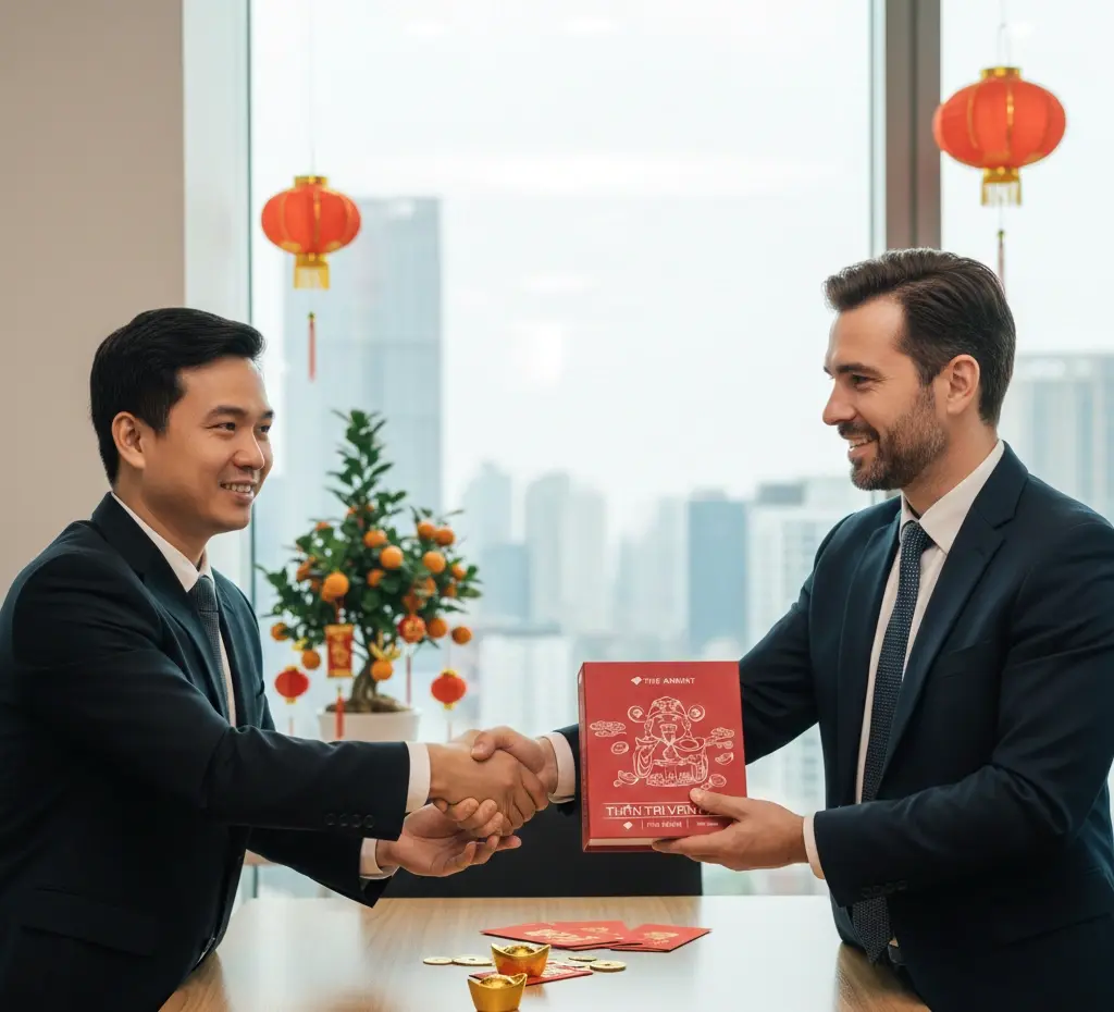 Hình ảnh ông Thần Tài đúc nổi 3D trên khối bạc Ancarat 5 lượng, món quà "nặng tay" mang ý nghĩa chiêu tài lộc cho người sở hữu.