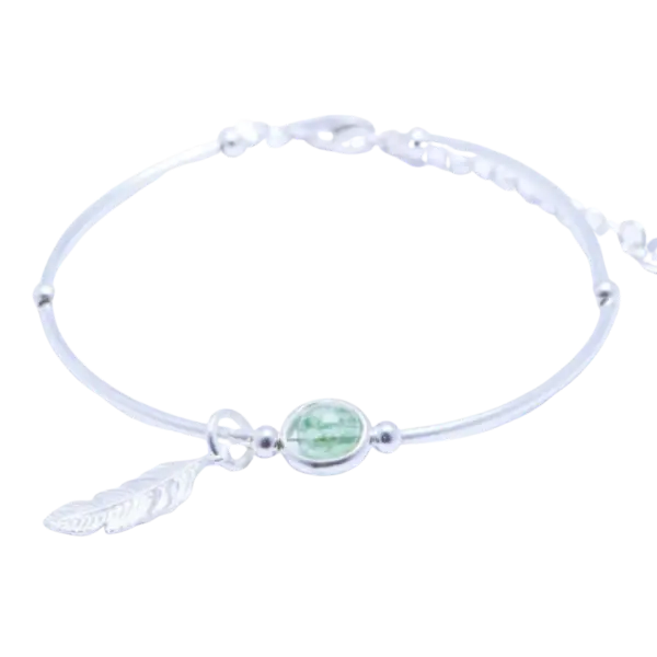 Vòng tay lông vũ ngũ hành 1 hạt mệnh Mộc