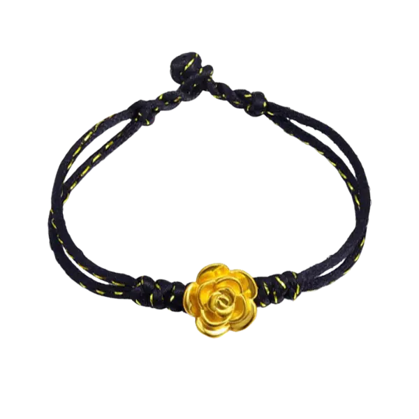 Vòng tay Handmade Bông hồng Vàng 24K