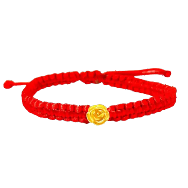 Vòng Tay Charm Vàng 24K hoa hồng MS01 Size XS