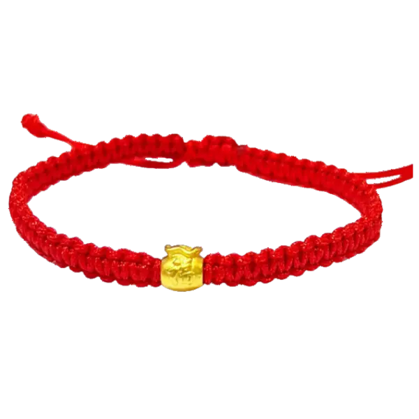 Vòng Tay Charm Vàng 24K Bao Tiền Chữ Phúc MS01 Size XS
