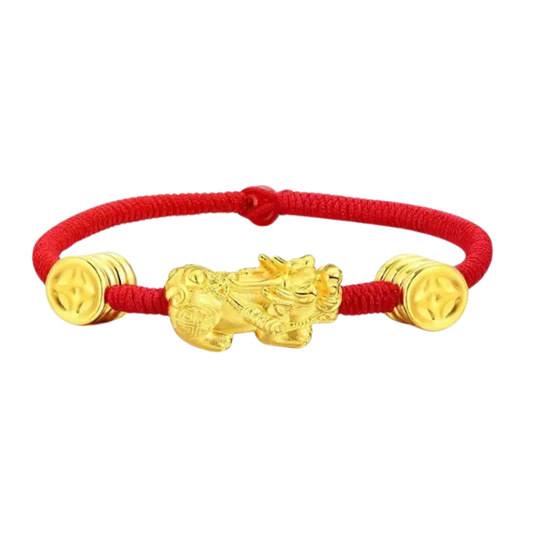 Vòng Tay Charm Vàng 24k Tỳ Hưu Nhất Đỉnh Phối Đồng Tiền