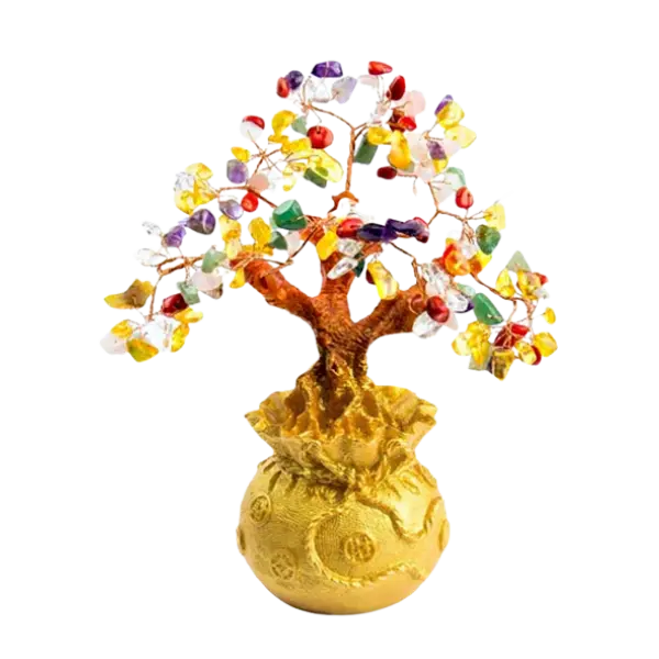 Cây thạch anh ngũ sắc phong thủy – Tài lộc – May mắn