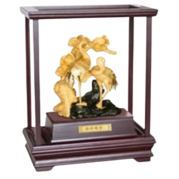 Tượng mạ vàng 24k Tùng Hạc Diên Niên – May mắn – Thành công