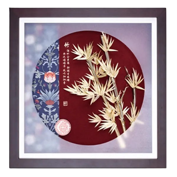 Tranh Mạ Vàng 24K Cây Trúc – May mắn – Tài lộc