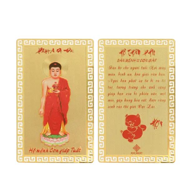 Hộ Thân Phù mạ vàng Bản Mệnh Tuổi Hợi