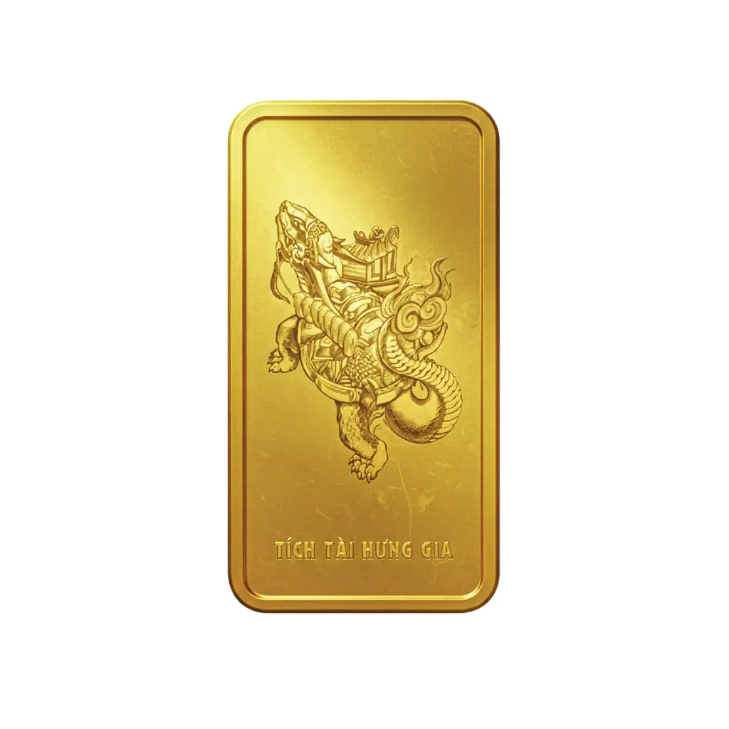 Vàng mỹ nghệ Kim Quy Tụ Tài 1 phân .9999  
