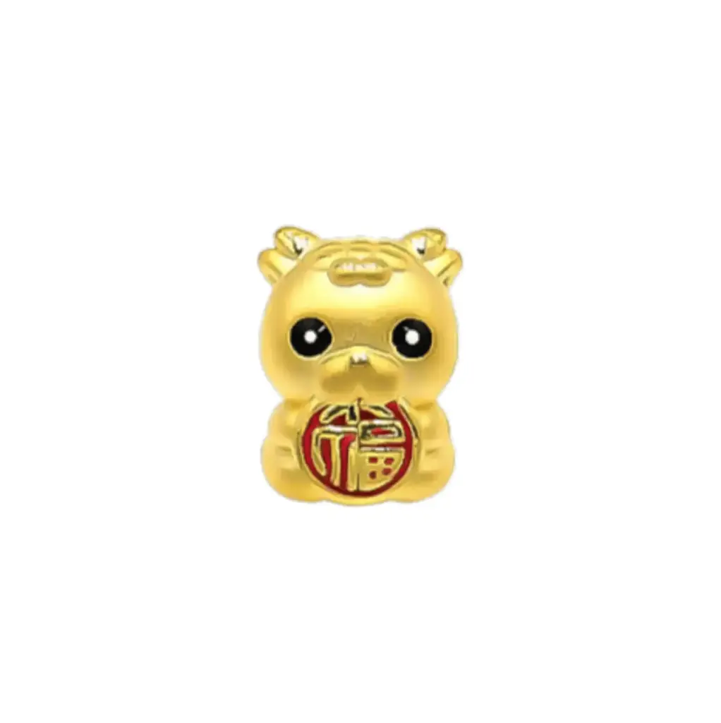 Charm Vàng 24k Kim Mùi Chữ Phúc May Mắn