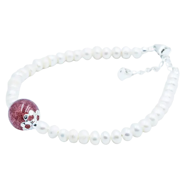 Vòng tay bạc Ngọc trai Thạch anh dâu