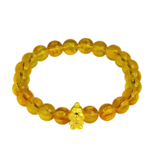 Vòng Đá Khắc Chữ Phối Charm Vàng 24k Kim Dậu