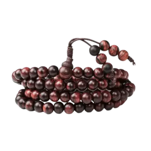 [ACR.VGTH.06] Vòng gỗ trầm sưa 108 hạt phong thủy – Bình an – May mắn