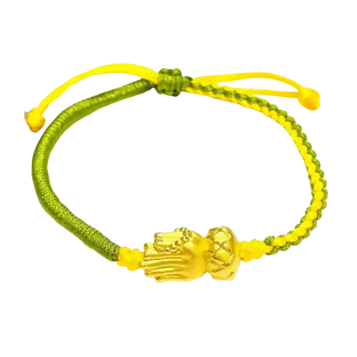 [AG9992.C050.011] Vòng Tay phối Charm Vàng 24K Phật thủ búp sen – may mắn