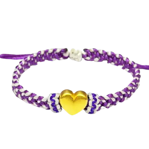 [AG9992.C069.026] Vòng Tay phối Charm Vàng 24K Trái tim – tình duyên