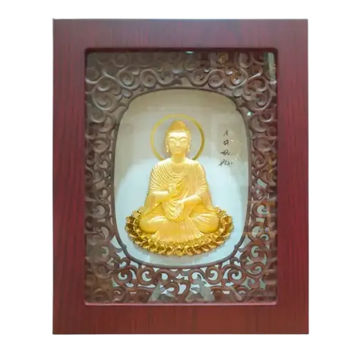 [AO9992.Q059.T001] Tranh Mạ Vàng 24K Phật A Di Đà