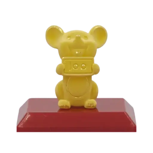 [AG9992.T001.003] Tượng vàng 24K Kim Tí ôm tiền dollar