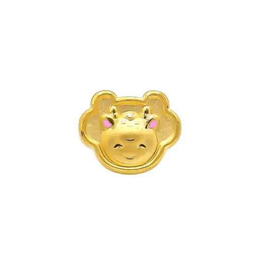 [AG9992.C002.174] Charm Vàng 24K Kim Sửu Khánh Vàng Chữ Phúc